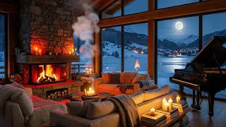 Swiss Chalet Jazz Nights 🏔️ Luxury Fireplace & Smooth Piano Ambience screenshot 5