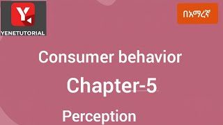 #consumerbehavior | Chapter -5| in Amharic|@yenetutorial 