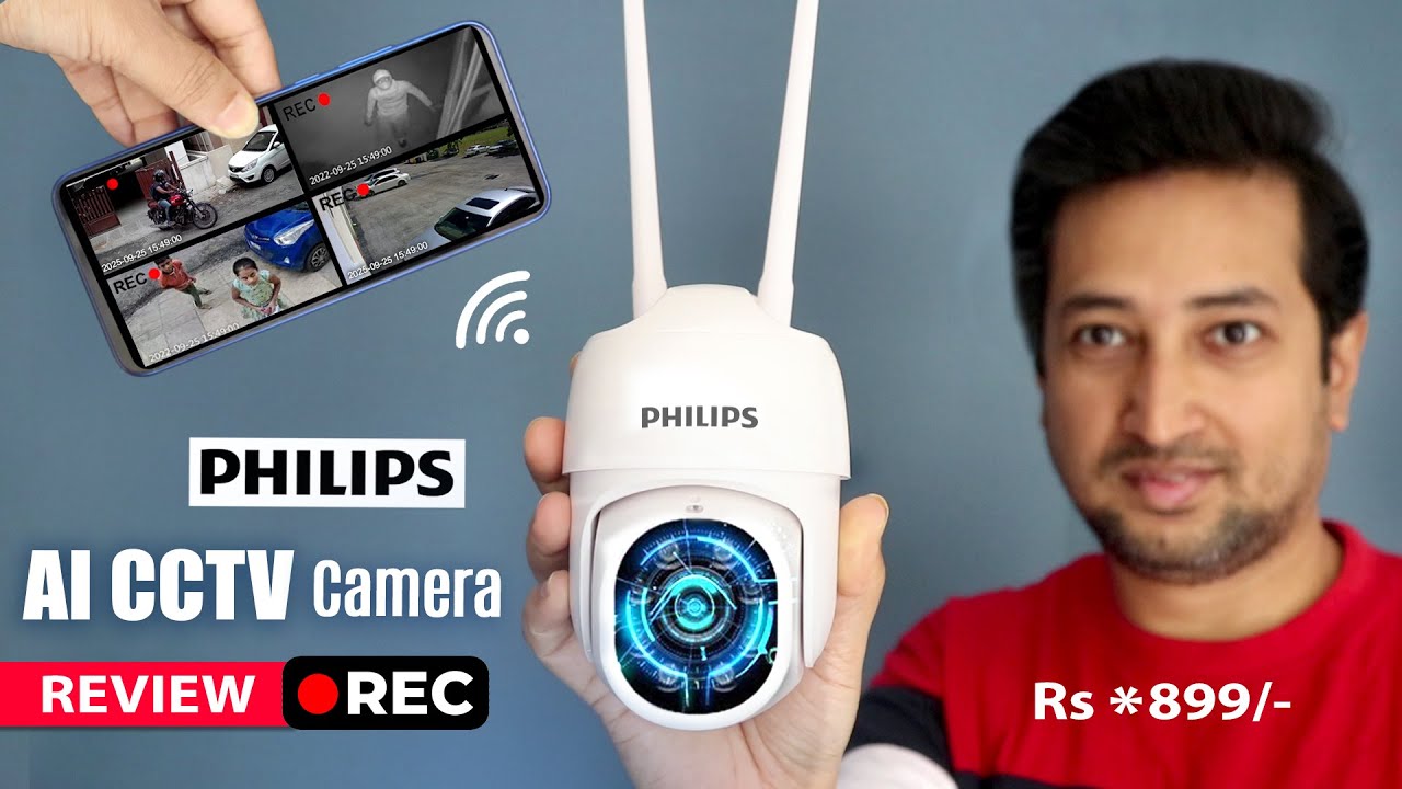 Wireless AI Camera Best Outdoor CCTV Camera India, Philips outdoor