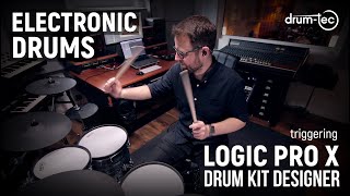 Roland TD-17 & drum-tec electronic drums triggering Logic Pro X Drumkit Designer