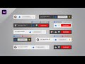 Youtube Subscribe Button - Clean - After Effects Template (Tutorial)