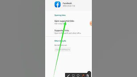 Facebook App Open Supported links setting on Symphony