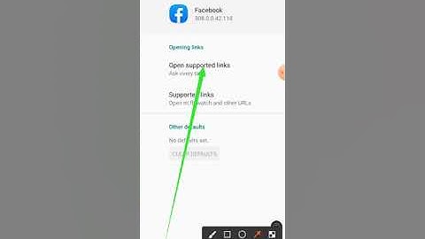 Facebook App Open Supported links setting on Symphony