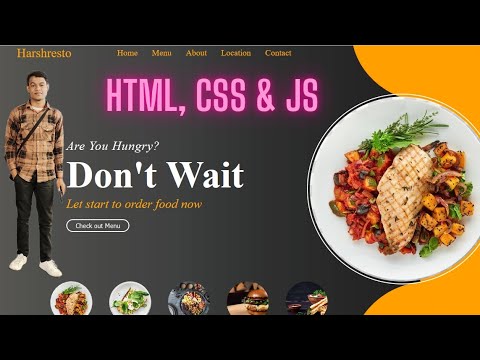Restaurant Website design || HTML, CSS & JavaScript || Food Website ...