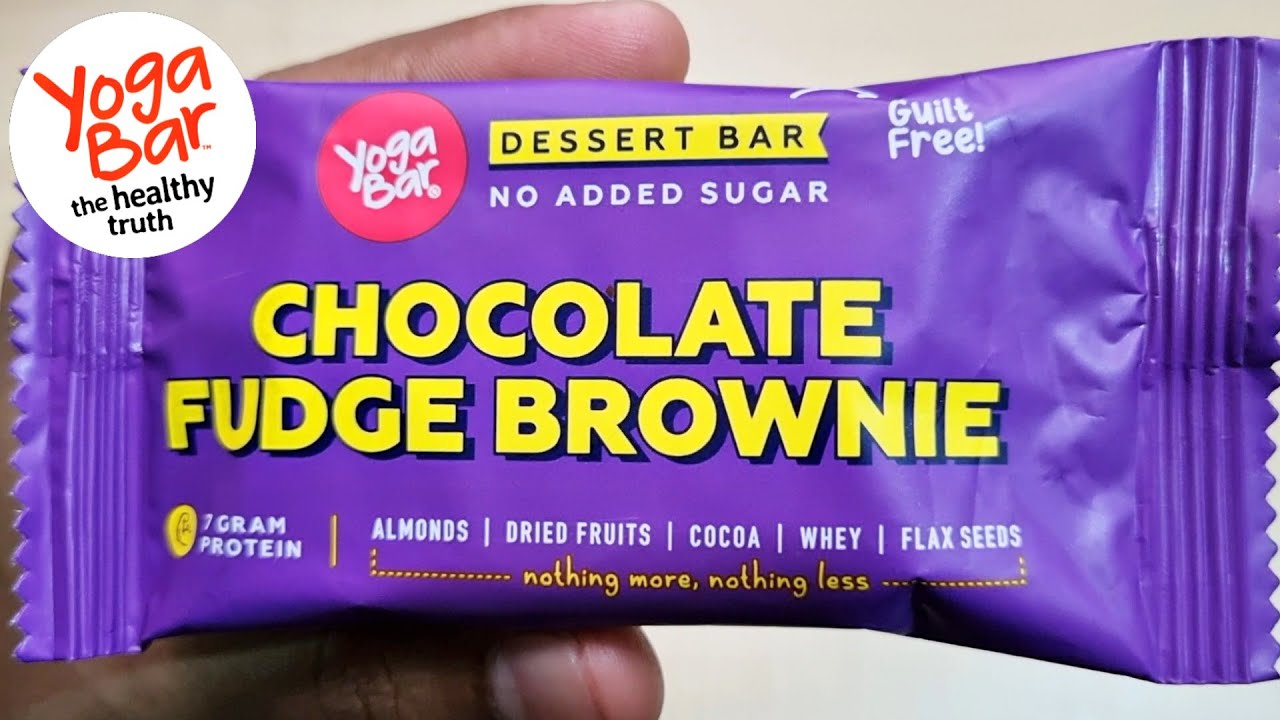 Yoga Bar Chocolate Fudge Brownie Dessert Bar 40g Ingredients, Taste