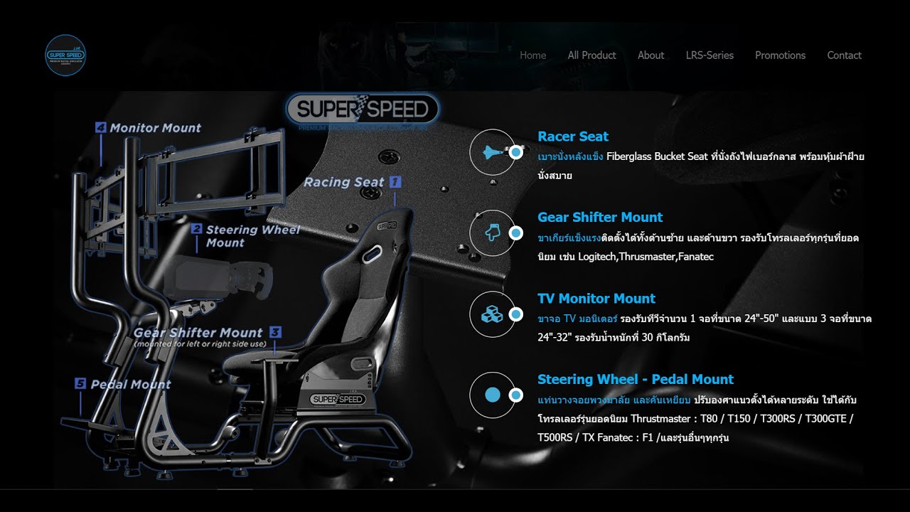 SUPER SPEED Racing Simulator Cockpit - ข้อมูลผลิตภัณฑ์ ชุดจำลองห้อง ...