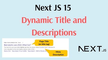 NextJS 15 -  Create Dynamic Title and Descriptions for Pages