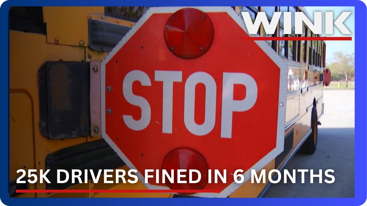 School bus cameras catch 25,454 cars in 6 months in Lee County - YouTube
