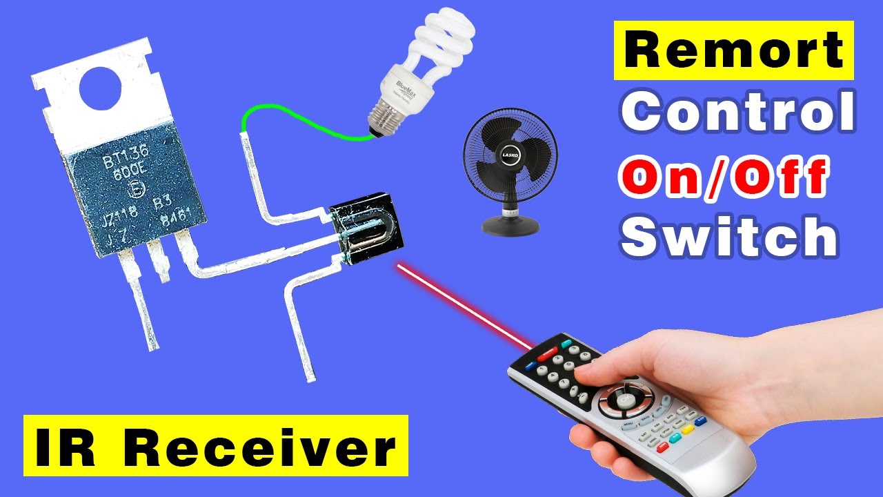 How to make simple Wireless Remote control Switch without Relay, IR  Receiver Remote control 