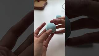How to make macaron with soft air dry clay 💙 this is from our upcoming clay kit #diy