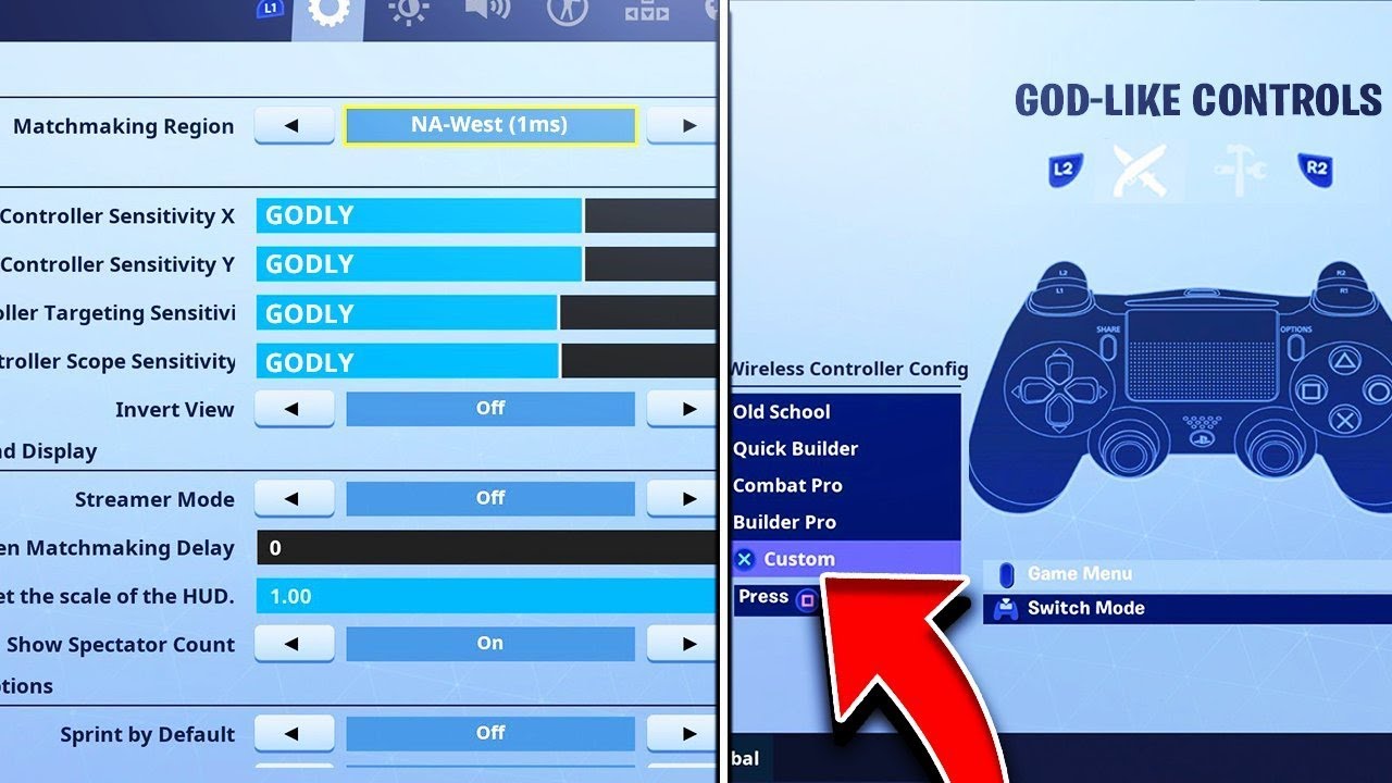 settings season6 fortnite - controls for fortnite ps4