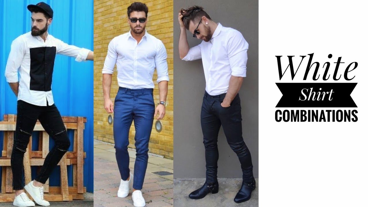 White Shirts For Men || White Shirt matching Jeans, Pants || Shirts ...