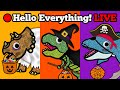 Hello everything halloween live  drawing and coloring with glitter  googly eyes