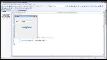 c#  windows programming, hello world windows application tutorial- part 1