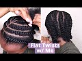 How To Flat Twist 4C natural hair | Beginner Friendly