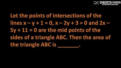 Straight Line: Let the points of intersections of the lines x – y + 1 = 0, x – 2y + 3 = 0