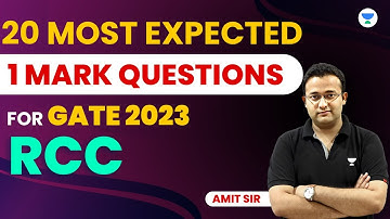 20 Most Expected 1 Mark Questions of RCC by Amit Sir  #gate2023  #gateexam