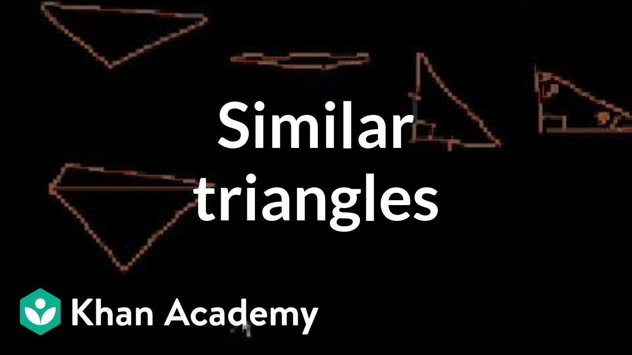 ⁣CA Geometry: Similar triangles 1 | Worked examples | Geometry | Khan Academy