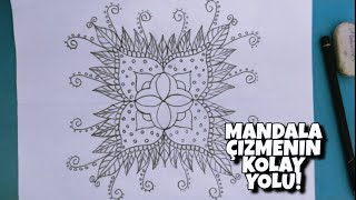 Mandala Çizmenin Kolay Yolu | Kolay Motif çizimi