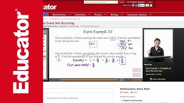 Basic Math: Probability of an Event Not Occuring