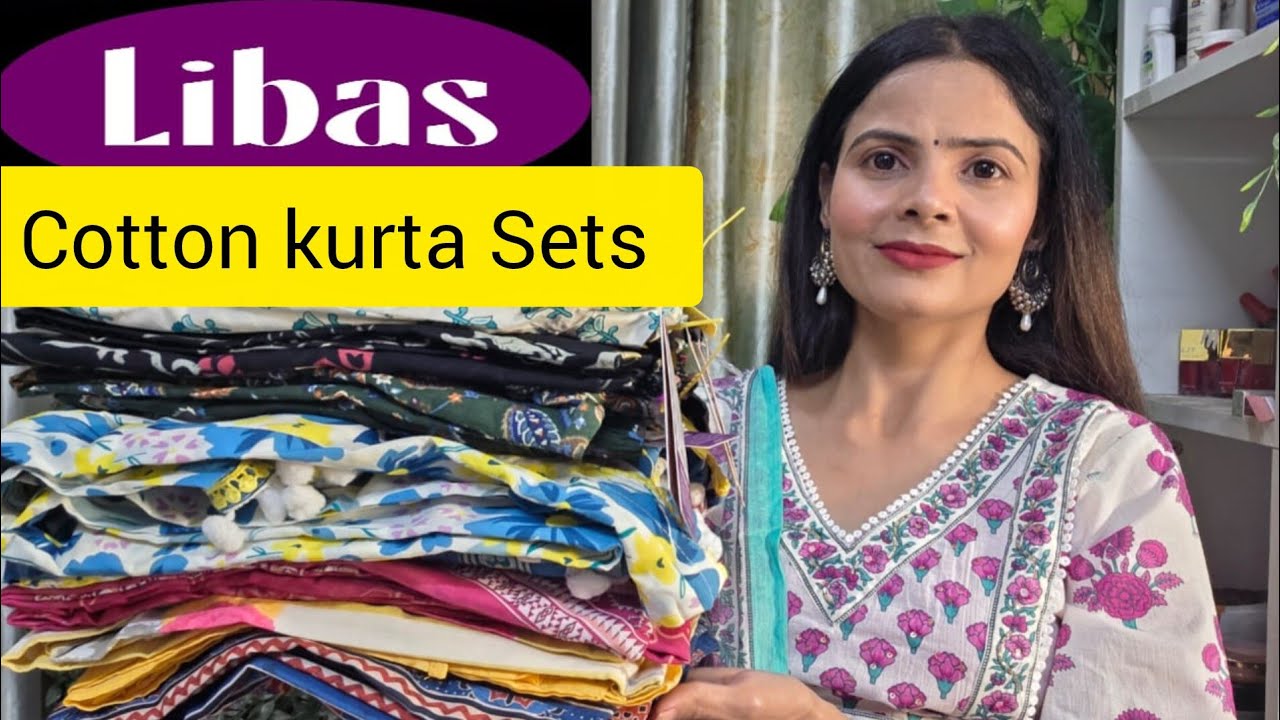 Libas Office/College Wear Pure Cotton Kurta Set With Dupatta Haul !!
