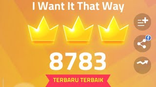 Magic Tiles 3  I Want It That Way highscore 8783 Backstreet Boys