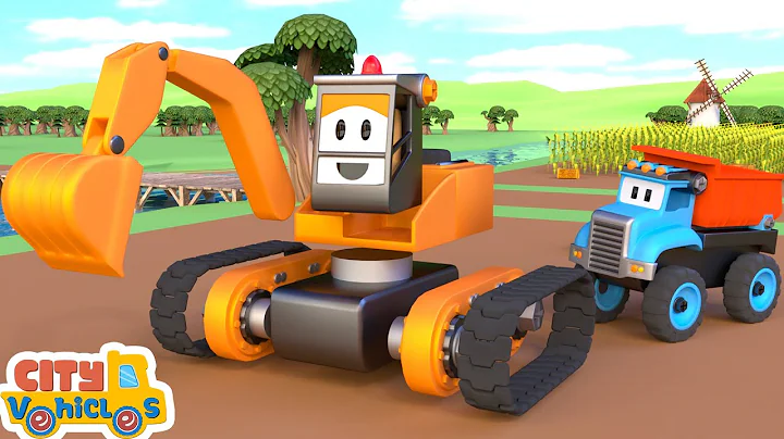 Construction Vehicles — excavator, bulldozer, dump truck, drill, paver, build tunnel after rockfall.