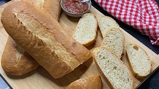 قولي وداعا لخبز المخابز / خبز فرنسي بأسهل طريقة للفطور والسندويتشات والنتيجة روووعة