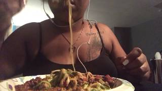 Asmr Spaghetti W Zoodles Zucchini No Talking Chewy Creamy Sounds