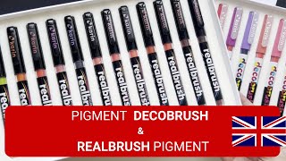 Pigment Decobrush and Realbrush Pigment - common features and differences