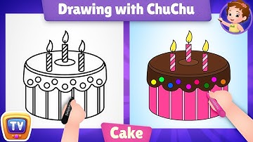 How to Draw a Cake? - Drawing with ChuChu - ChuChu TV Drawing for Kids Easy Step by Step