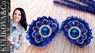 Праздничные заколки канзаши DIY от Yuliana M Праздничные заколки канзаши DIY от Yuliana M