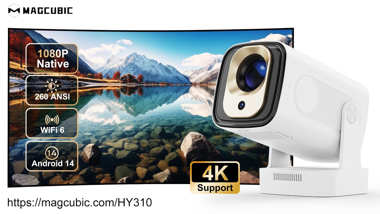 Magcubic Hy310 Mini Projector Auto Focus 4k Native 1080p 260ansi Youtube 