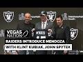 Raiders Introduce Fernando Mendoza With Klint Kubiak, John Spytek