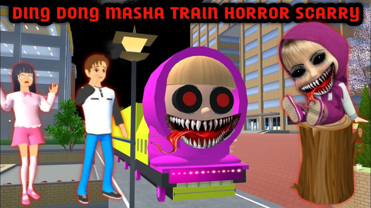 STATION TRAIN MASHA HORROR SCARRY😫 mio was ARRESTED‼️|| SAKURA SCHOOL SIMULATOR