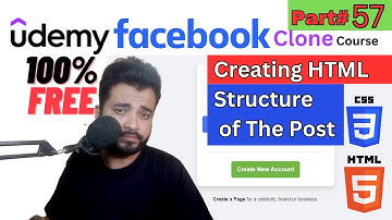 Building Facebook Clone | Master HTML5 & CSS3 | Creating HTML Structure of The Post | Part 57
