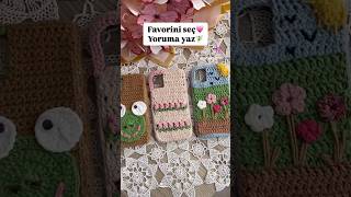 Örgü telefon kılıflarım🥰senin favorim hangisi? #crochet #örgü #örgüfikirleri