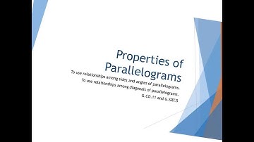 Properties of Parallelograms