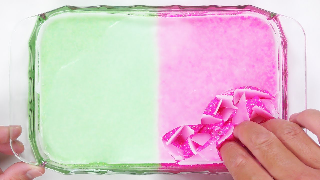 【DIY】究極のパキパキラインストーンスライムの作り方【slime ASMR】