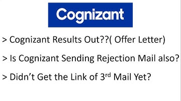 Cognizant Results Out ?? | Are They Sending Rejection Mail Also ?? 🔥🔥