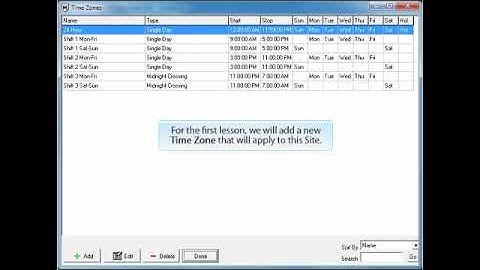 6. HubManager: Creating Time Zones
