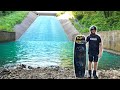 SPILLWAY BOARDING! - WAKEBOARDING! - SECRET SPOT!