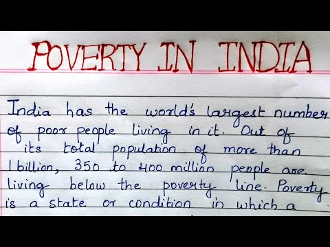 essay on poverty in india in 100 words