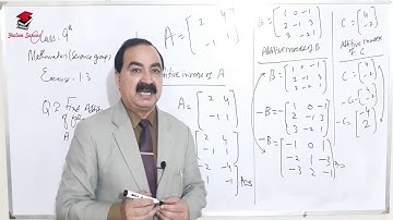 Lecture # 4 || Math - Class 9 || Matrix & Determinants || Exercise 1.3 || Ghulam Sarwar
