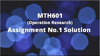 MTH601 Assignment No.1 Solution Fall 2020