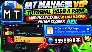 Full MT Manager VIP Tutorial || Modifying Using MT Manager || Edit Classes.dex Guide