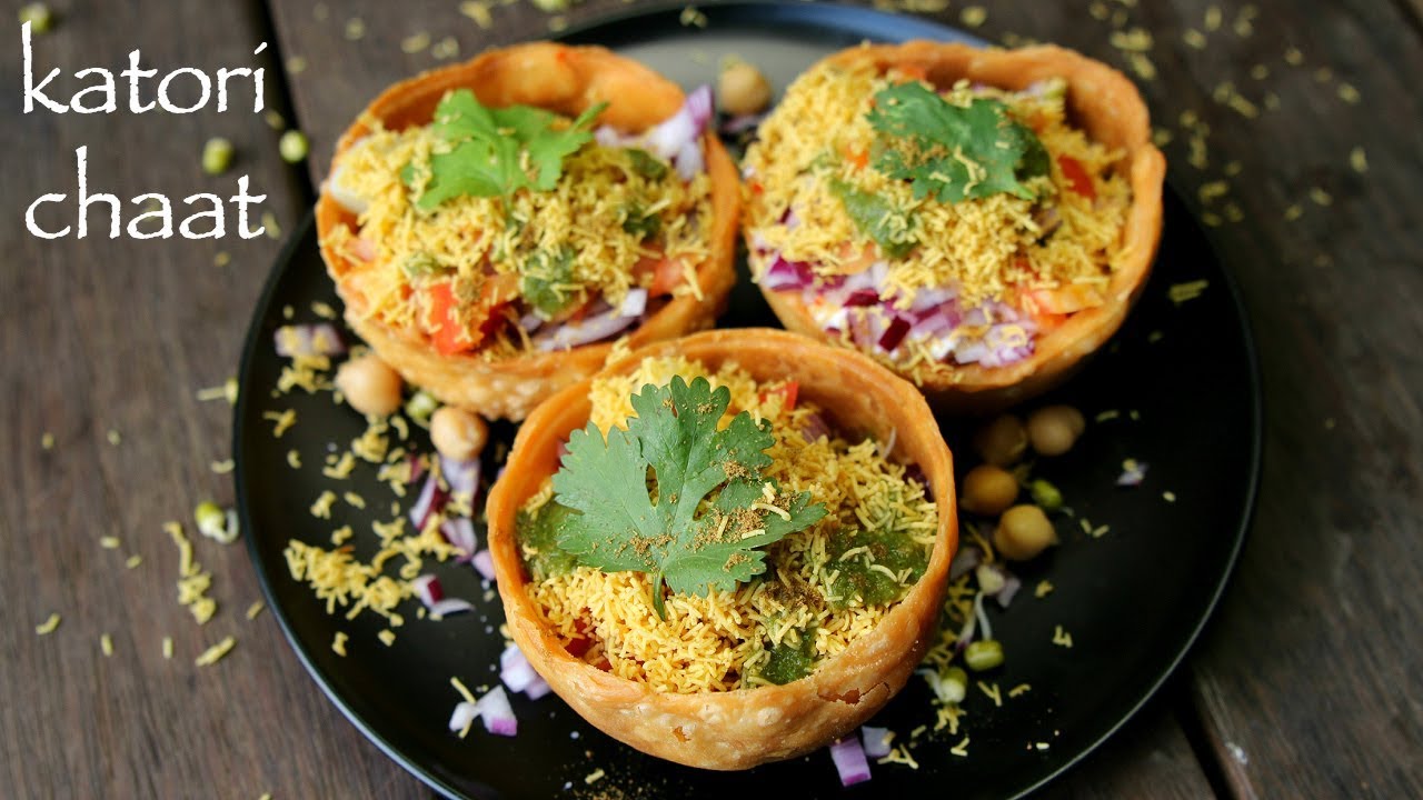 katori chaat recipe | chaat katori recipe | how to make tokri chaat | Hebbar Kitchen