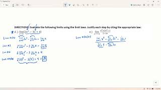 Laws of Limits Example #2