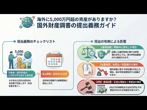 【国税庁タックスアンサー｜法定調書】No.7456 国外財産調書の提出義務