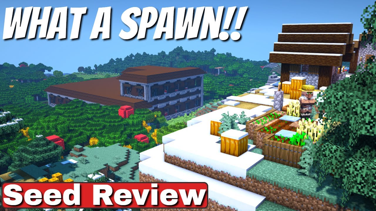 BEST MINECRAFT SEEDS An Amazing Seed with Mansion SO CLOSE plus all other structures too